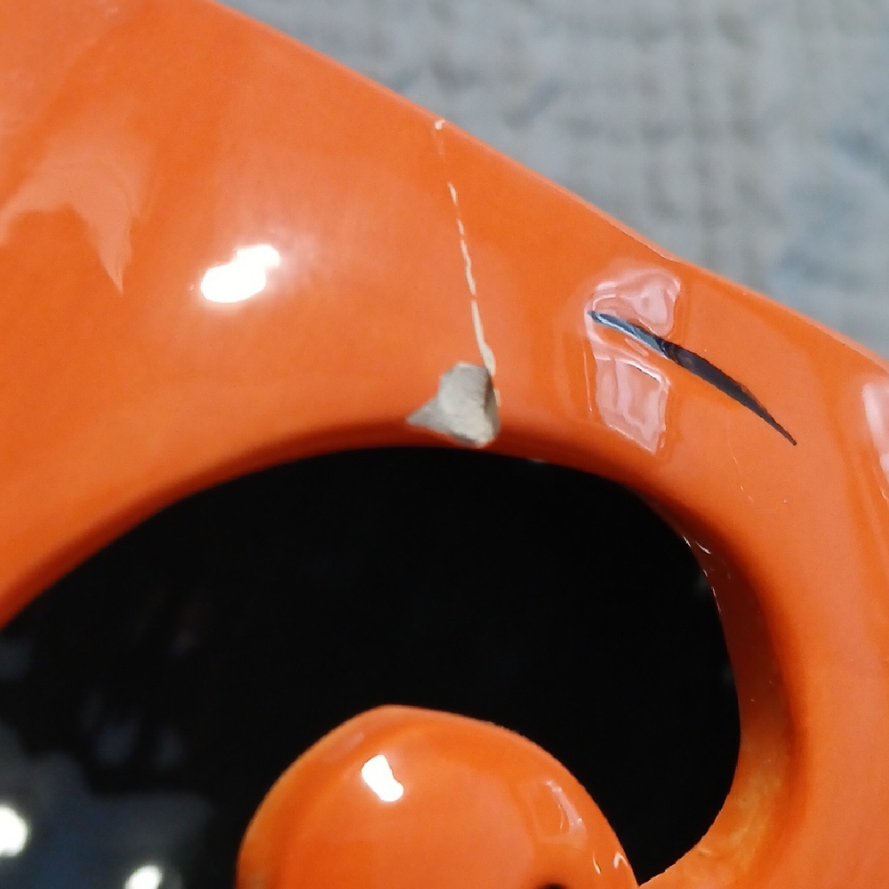 👻🧡Bath & Body Works Ceramic Jack-o-Lantern Candle Holder - Picture 3 of 5